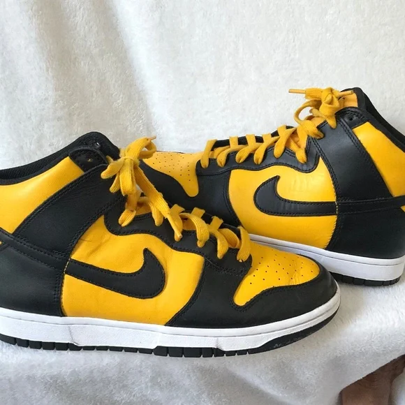 Nike Dunk High Retro Goldenrod Black Yellow DD1399-700 Men’s Sz 9.5 - Picture 8 of 16